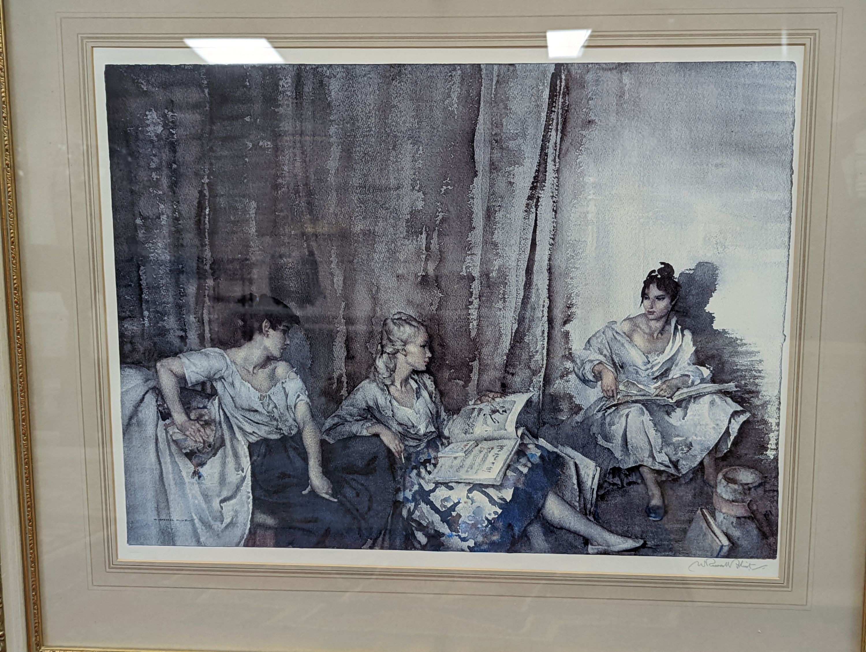 Sir William Russell Flint, three limited edition prints, largest 52 x 68cm
